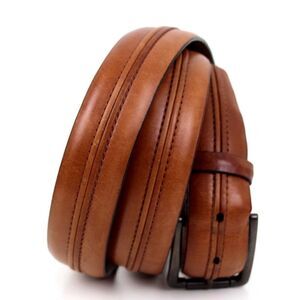 WILL Leather Goods TAN BROWN GENUINE LEATHER 1 3/8"Wd DRESS MEN'S BELT 42 (G31